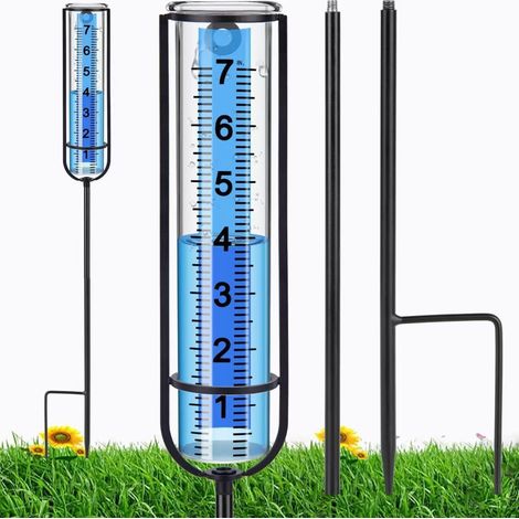 Regenmesser – Messinstrument Für Den Garten – Umrechnung Zoll/millimeter – Gartenregenmesser – Kunststoff