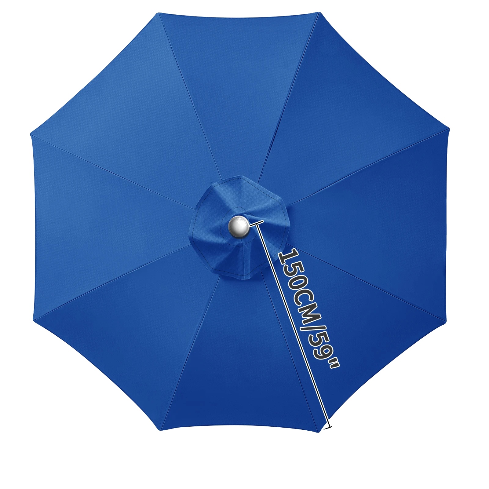 Regenschirmdach, Langlebiges Polyester, Windventil Für Stabilität, Blau 8rippen 3m