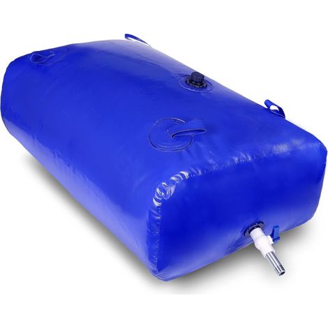 Rosvola 1000l Regenwassersammeltank – Faltbarer Wassertank Mit Filter, 200 X 100 X 50 Cm, Blau