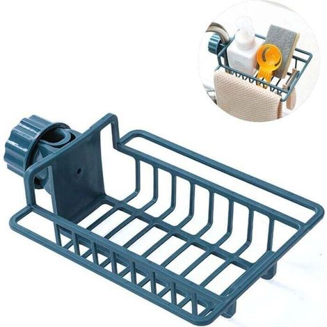 Rutschfeste Aufbewahrungsbox Für Küchenarmaturen, Spülbecken-aufbewahrungsbox, Halterung Für Armaturen, Blau
