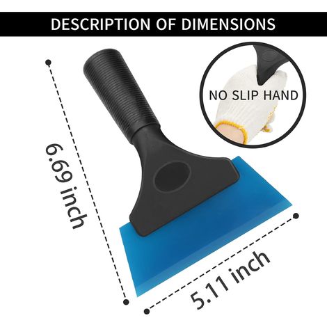 Scheibenwischer (3er-pack), Automatischer Wassergebläse, 12,7 Cm (5 Zoll) Gummiwischerblätter Mit Rutschfestem Griff, Für Windschutzscheiben, Rückspiegel Und Glastüren (blau + Grün)