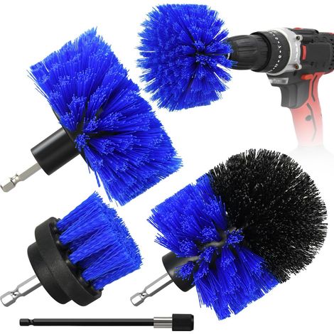 Set Mit 4 Bohrmaschinenbürsten – Elektrischer Reiniger – Für Fliesenfugen, Badezimmer Und Duschen