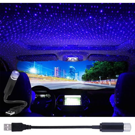 Sternförmiger Usb-projektor Als Nachtlicht, Tragbarer Und Verstellbarer Sternförmiger Projektor Für Romantische Innendekoration Von Autos, Decken Und Schlafzimmern (lila-blau)