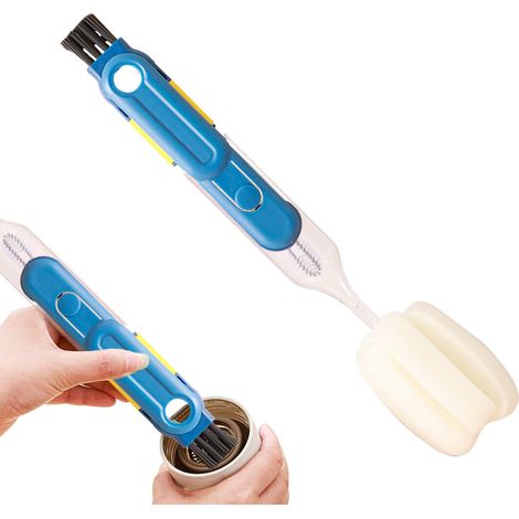 Tassenreinigungsbürste, 5-in-1 Multifunktionsbürste Für Wasserflaschen Mit Deckelreiniger, Ideal Für Küche, Kaffeemaschine, Haushalt Und Badezimmer. Abmessungen