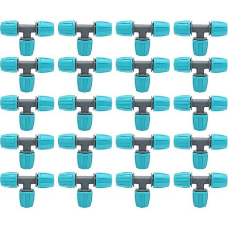 Umschaltventil Für Tropfbewässerung, Tropfbewässerungsset Für Automatische Bewässerungsanlagen, 20 T-stücke Für 16-mm-bewässerungsschläuche, Von Debuns