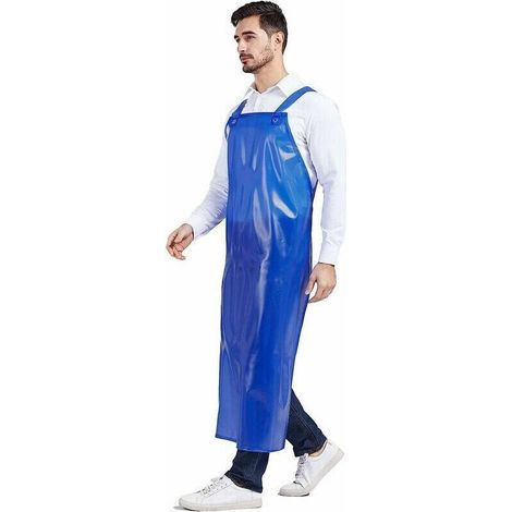Verstellbare, Strapazierfähige, Wasserdichte Schürze, Blaue Gummiarbeitsschürze Von Debuns