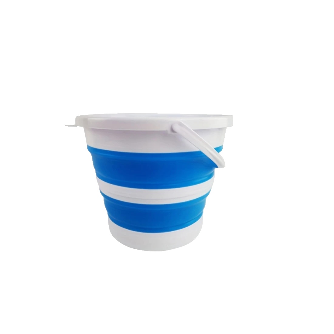 Faltbarer Eimer, Langlebiges Design, Platzsparende Aufbewahrung, Blau-10l