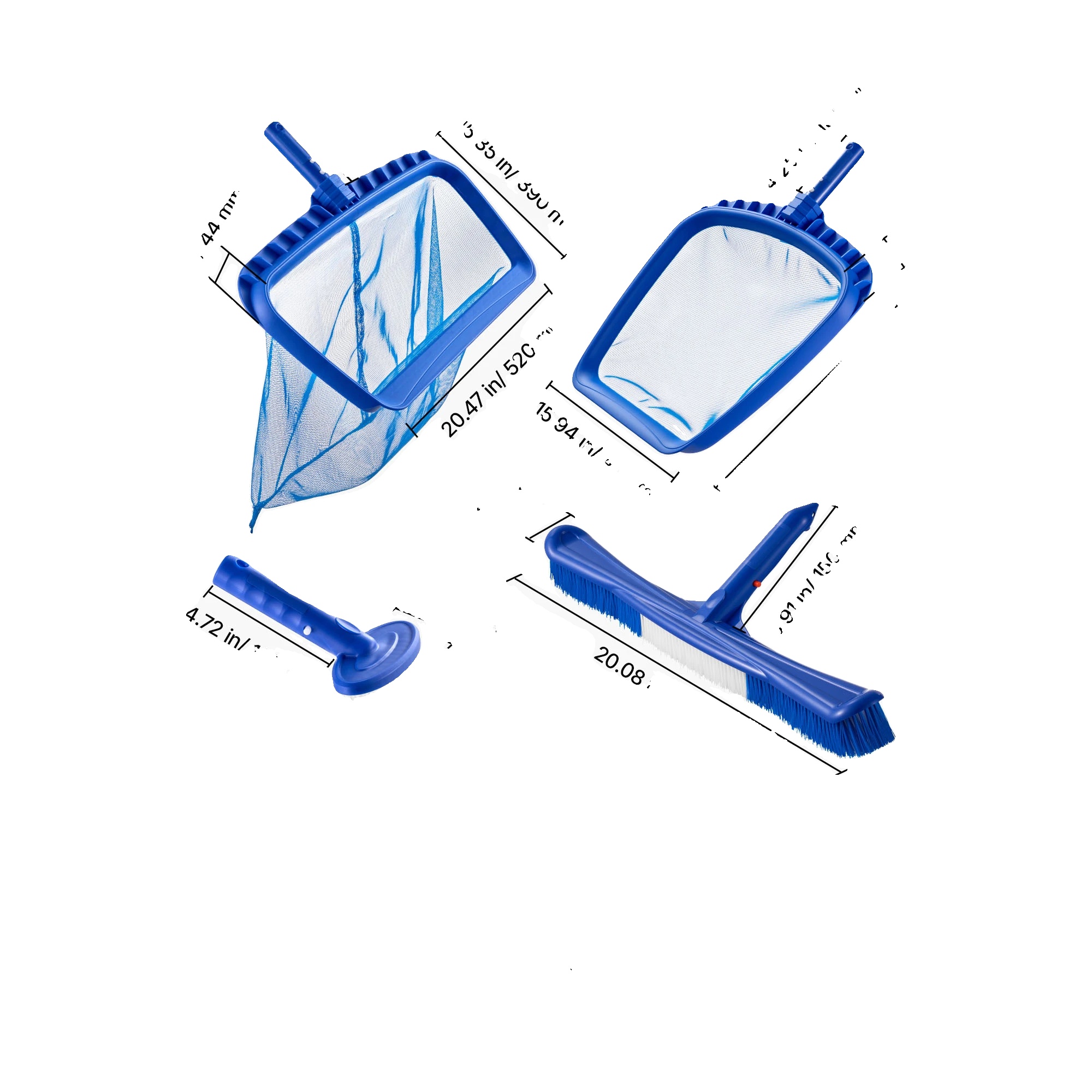 Poolstange, Teleskopdesign, Leichte Konstruktion, 4stück 0-5ft 15-20in