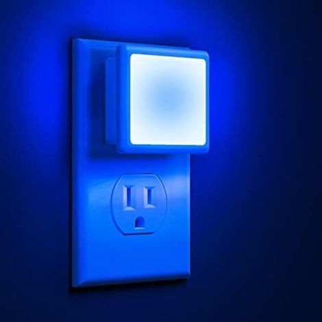 Wandnachtlicht Mit Automatischem Schalter, Ideal Für Schlafzimmer, Badezimmer, Flure Usw. – 1 Stück, Blaues Licht
