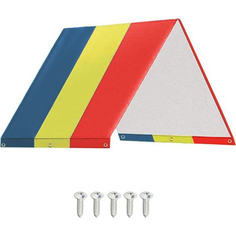 Wasserdichte Plane Mit Silberbeschichtung (210d) – Sonnenschutz Für Spielgeräte – Staubschutzhülle Für Außenspielgeräte – Paneele In Rot, Gelb Und Blau – 226 X 132
