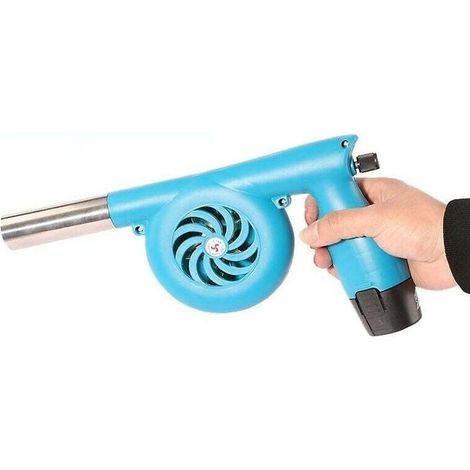 Wiederaufladbarer Elektrischer Laubbläser Für Camping Und Grill Im Freien, Groß/klein (blau) - Von Debuns