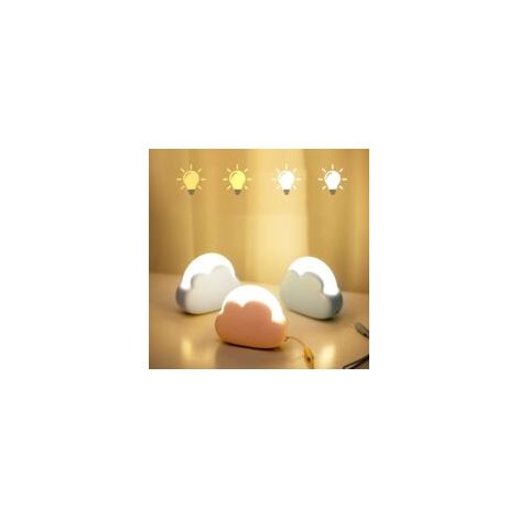 Wolken-nachtlicht Fürs Schlafzimmer, Niedliche Nachttischlampe Für Kinder, Tragbar, Usb-aufladbar, Gelb-weißes Licht, Kawaii-schlafzimmerdekoration, Geburtstagsgeschenk (blau)