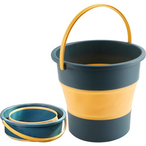 Zusammenfaltbarer Eimer 1,3 Gallonen/5l, Kleiner Plastikeimer Für Die Haushaltsreinigung, Zusammenfaltbarer Wassereimer Zum Autowaschen, Angeln, Campen Und Für Den Strand (blau)