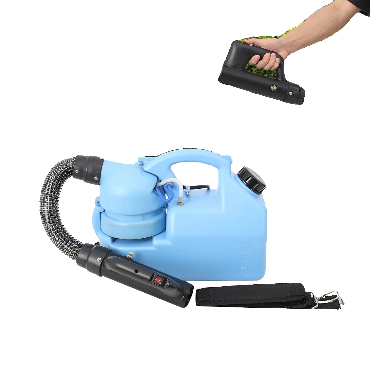 Tragbarer Ulv-sprüher, 7 Liter Fassungsvermögen, Einstellbare Partikelgröße 0-20 Mikrometer, Einstellbares Sprühvolumen 0-300 Ml/min, Hochdichtes