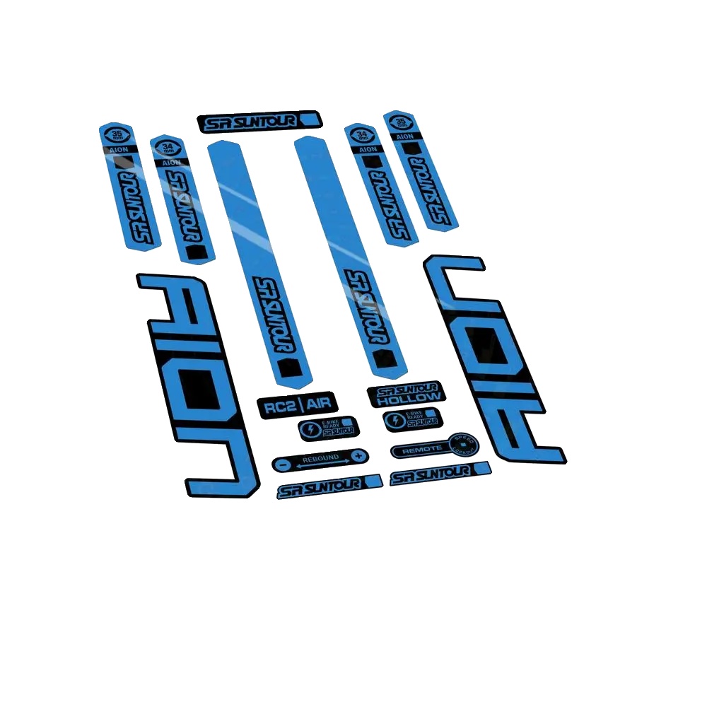 Aufkleber, Hochwertiges Vinyl, Individuelles Fahrraddesign, Blau 517