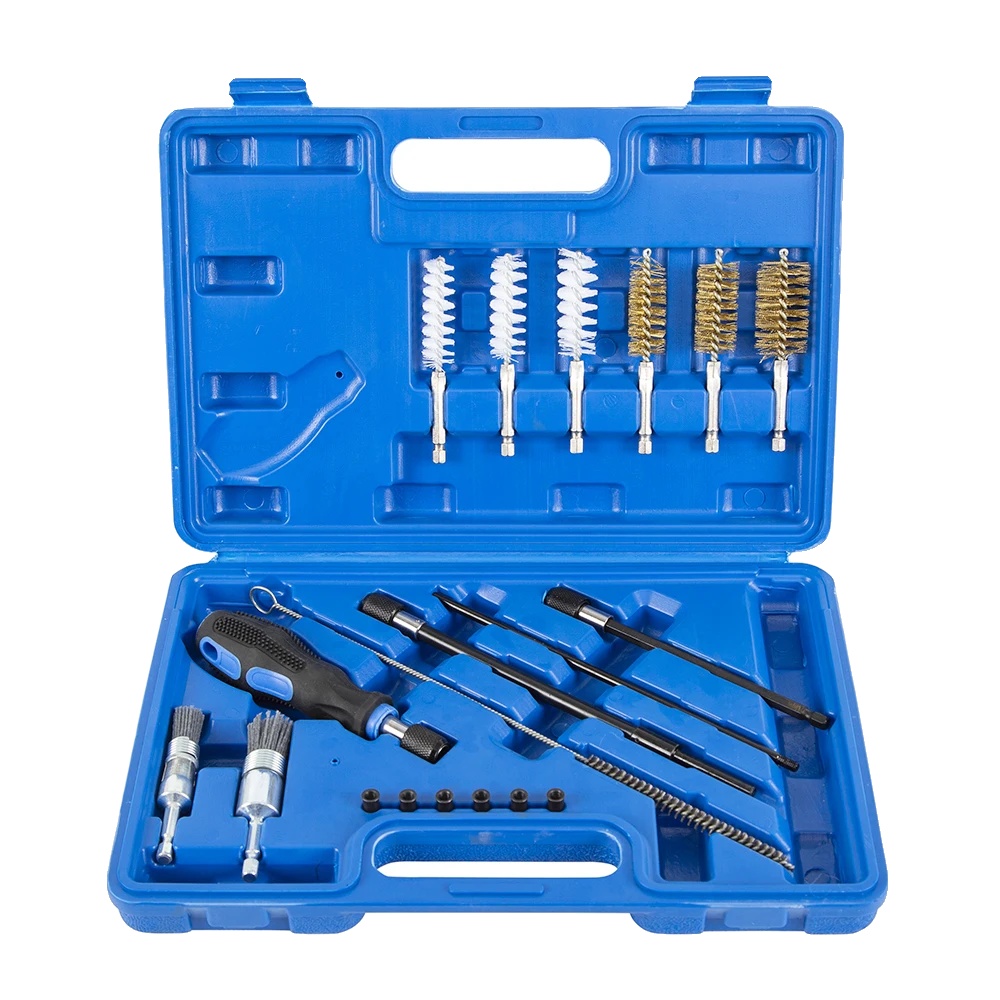 Reinigungsbürsten-set, 19-teilig, Werkzeuge Zur Entfernung Von Kohlenstoffablagerungen, Blau