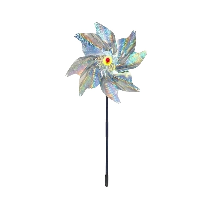 Vogelschreck, Reflektives Design, Windaktivierte Bewegung, Windmühle C, 5stk