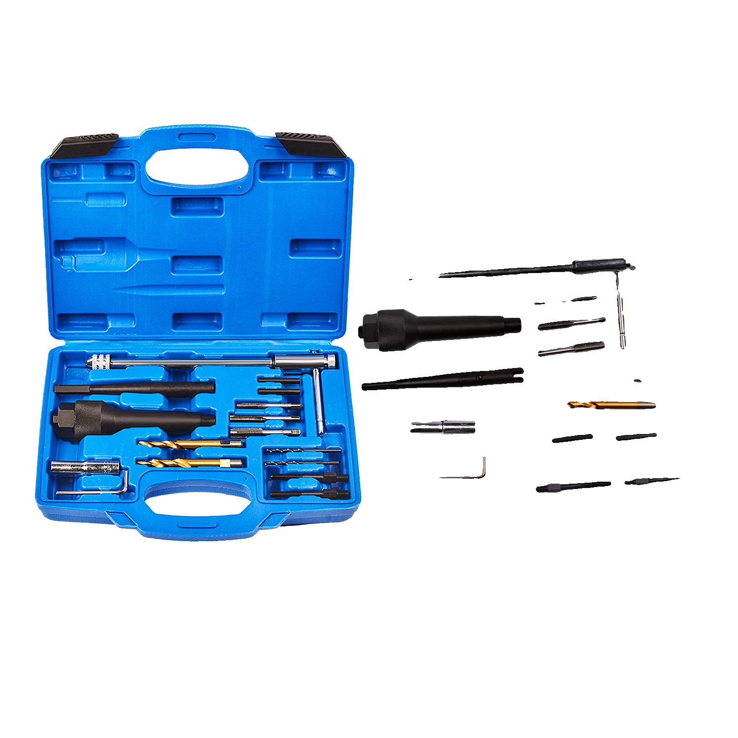 Glühkerzenentferner-set, Hochwertiges Metall, Geeignet Für 8mm Und 10mm Stecker, 16-teiliger Kit, Benutzerfreundlich, Kompatibel Mit Verschiedenen