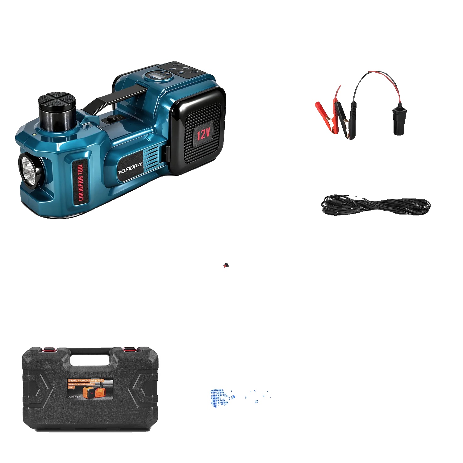 Elektrischer Hydraulikheber, 5 Tonnen Tragfähigkeit, Led-arbeitslicht, Hydraulikheber