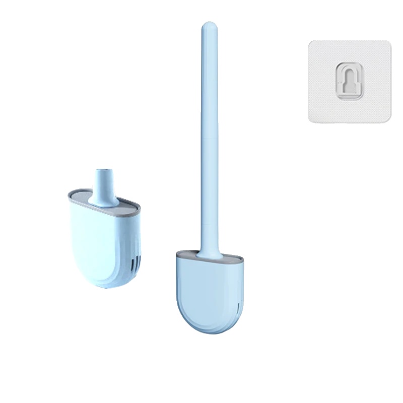 Toilettenbürste, Ergonomischer Griff, Hygienisches Design, Stil2 Blau
