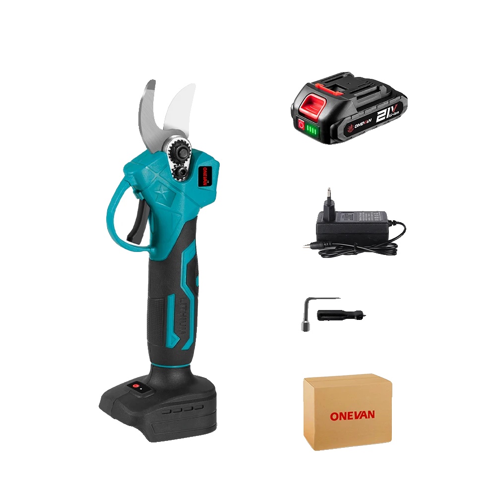 Baumschneider, Bürstenloser Motor, Ergonomisches Design, 1 Batterie - Blau