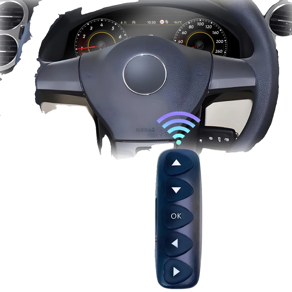 Digitales Cluster-dashboard, Steuerknopfbedienung, Frontplatzierung, Steuerknöpfe