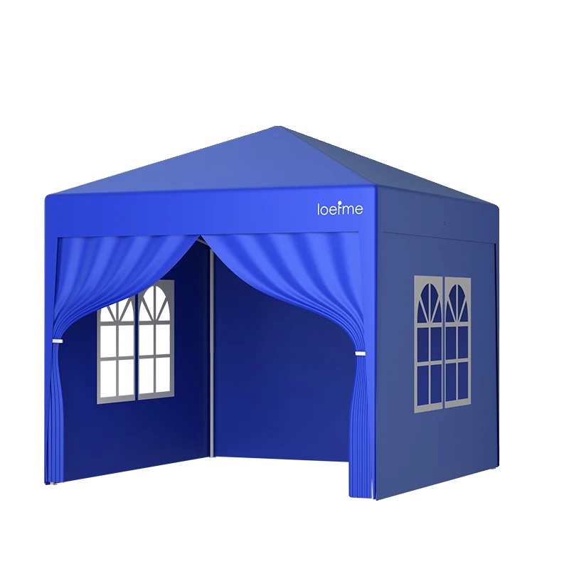 Pavillon, Wasserdichtes Design, Schneller Aufbau, Blau Mit 4 Stoffen