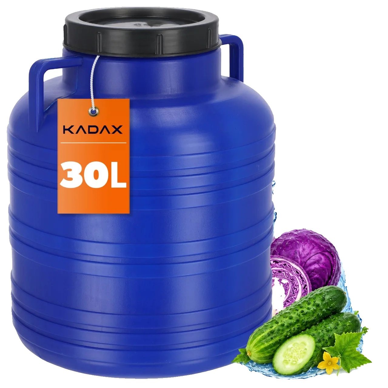 Kunststofffass, 30 Liter Fassungsvermögen, Material Aus Hochdichtem Polyethylen, Ergonomisches Design, Lebensmittelecht Zertifiziert, Geeignet Für
