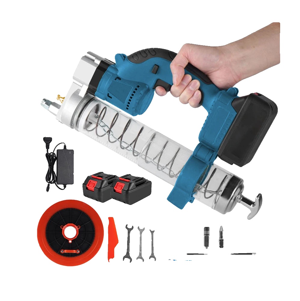 Elektrische Fettepistole, Hochdruck, Bürstenloser Motor, Mit 2 Batterien, Eu-a