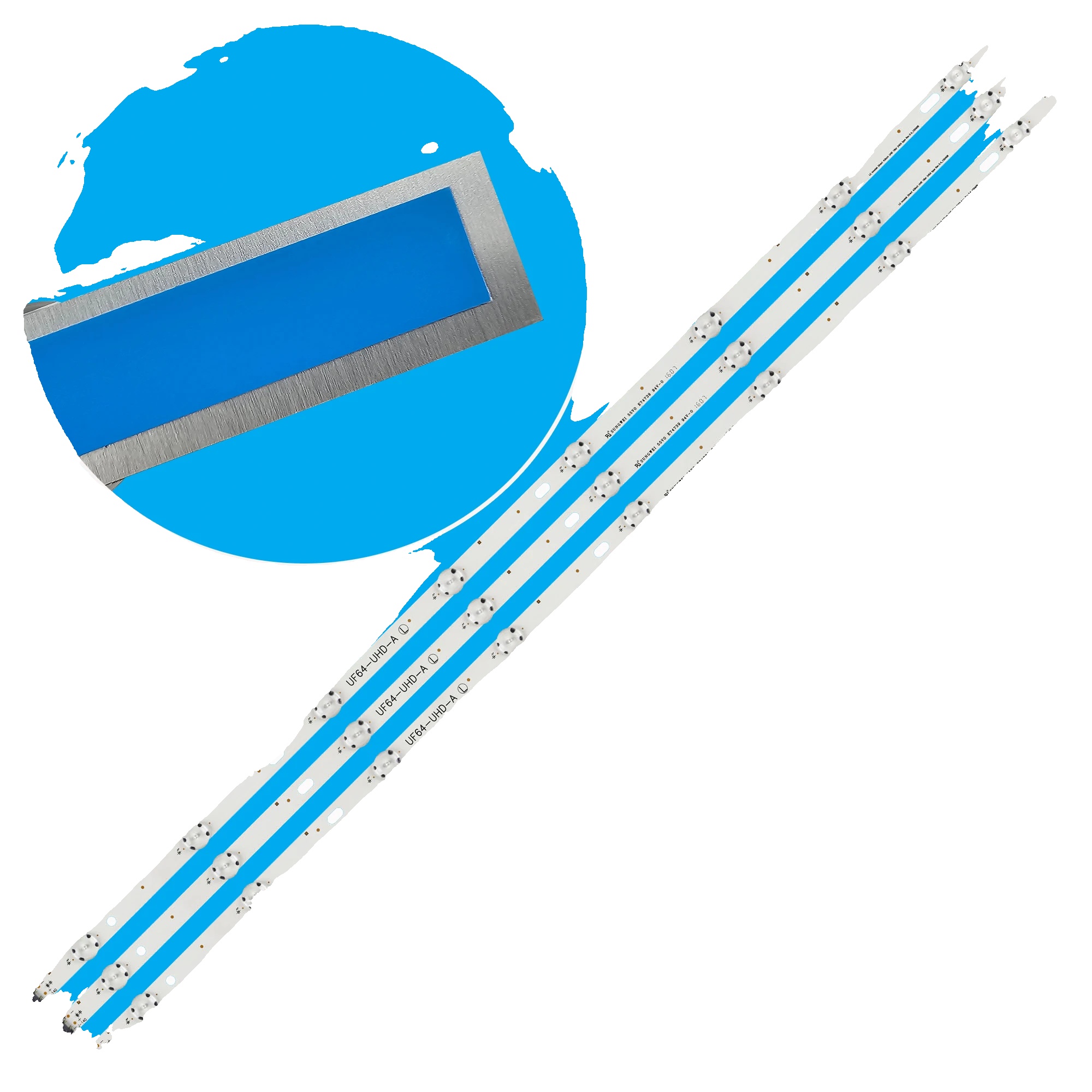 Led-hintergrundbeleuchtungsleiste, 850 Mm Länge, 8 Led-lampenperlen, Kompatibel Mit Verschiedenen Tv-modellen, 3v Spannung Pro Led, Originalzustand