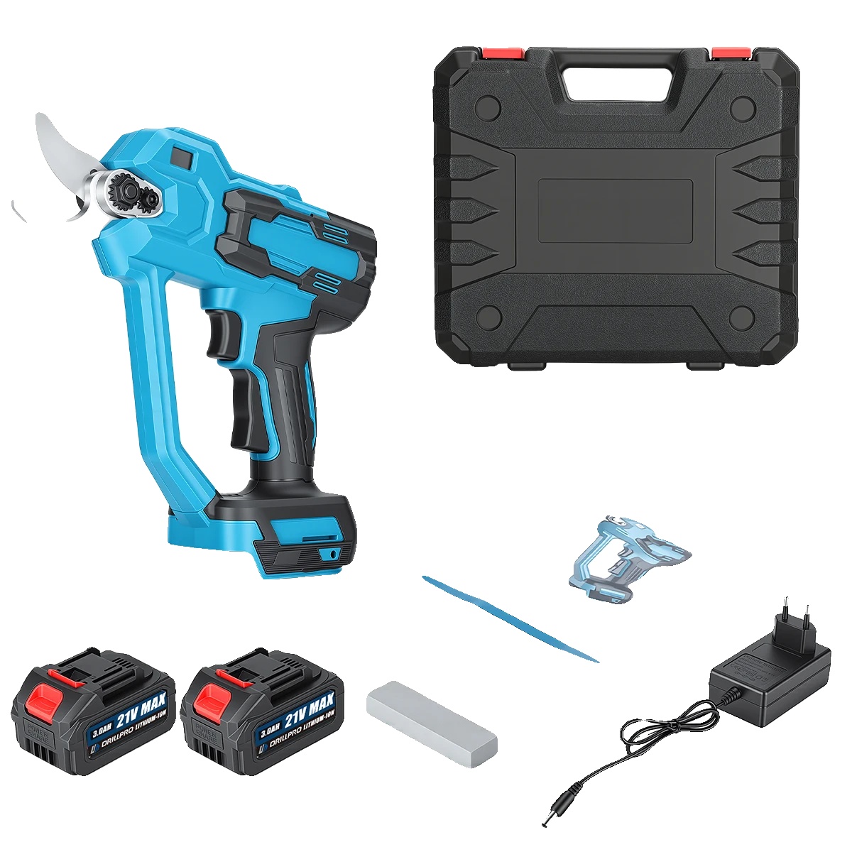 Elektrische Baumschneider, Bürstenloser Motor, Ergonomisches Design, Zwei Batterien