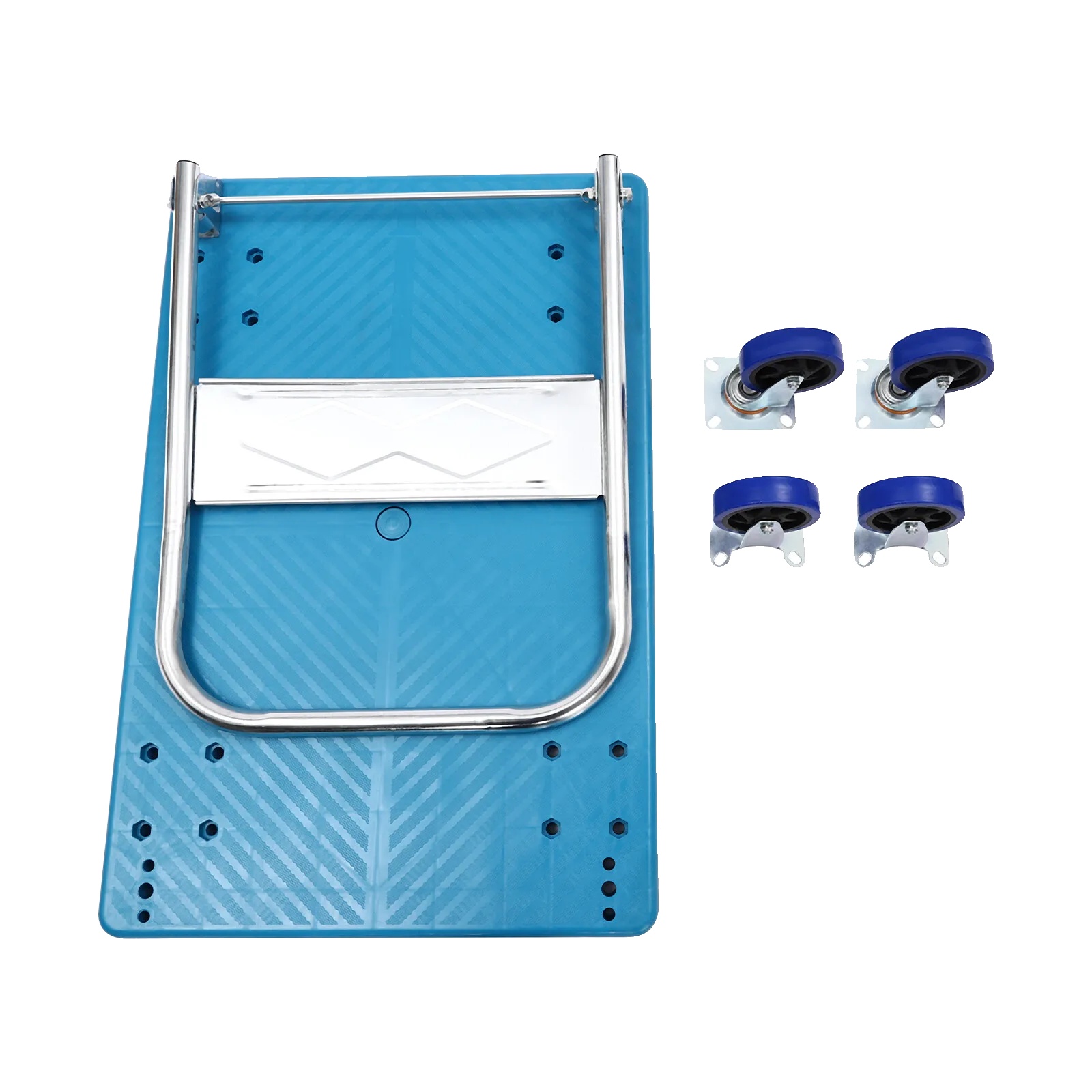 Faltbarer Wagen, Hohe Tragfähigkeit, Sanfte Manövrierfähigkeit, Blau