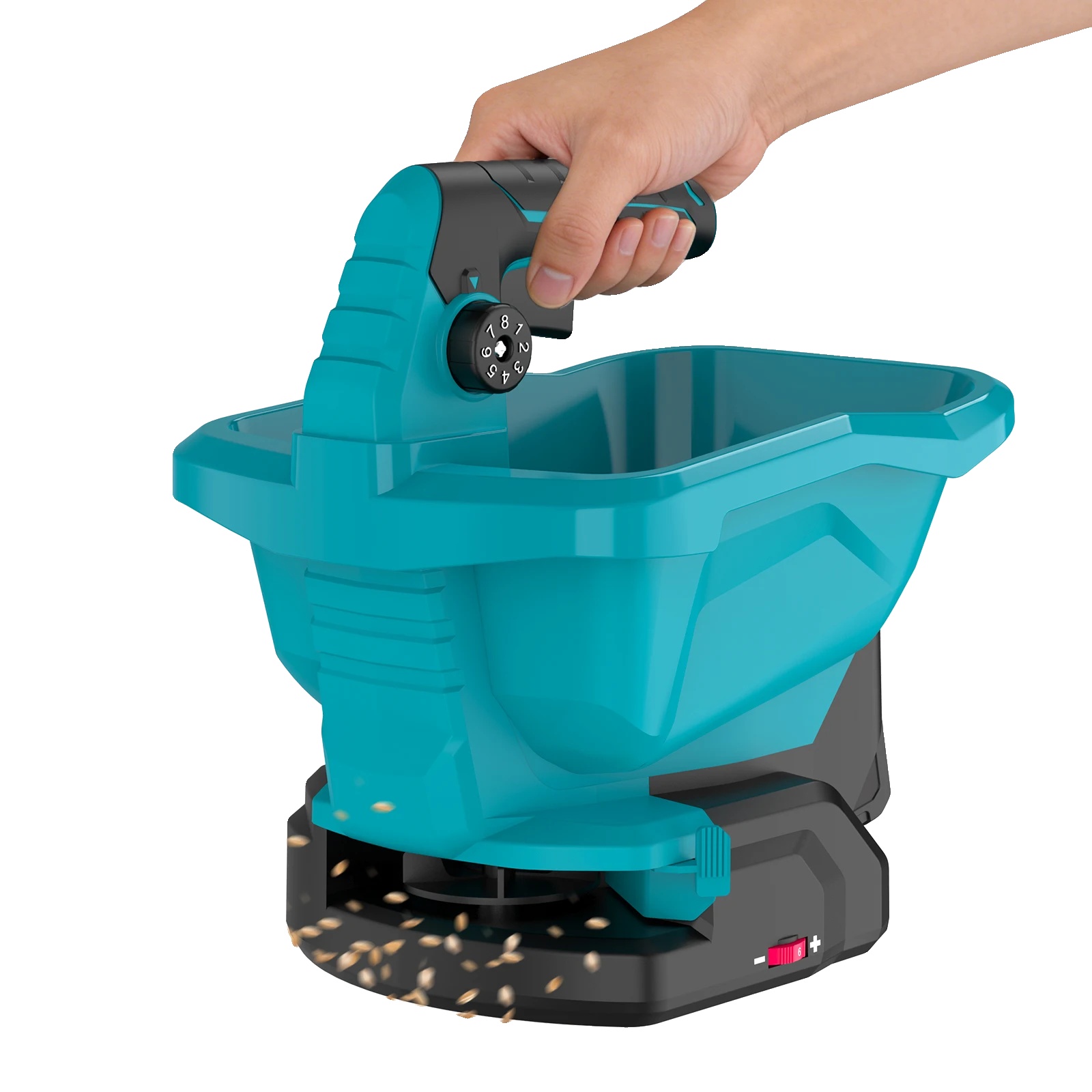 Kabelloser Sämaschine, Einstellbare Geschwindigkeiten, Leichtes Design, Blau-3.3l