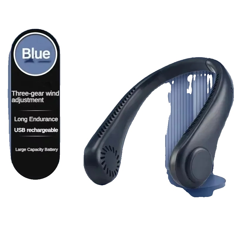 Kühlventilator, Bladeless Design, 3 Geschwindigkeitsstufen, Blau