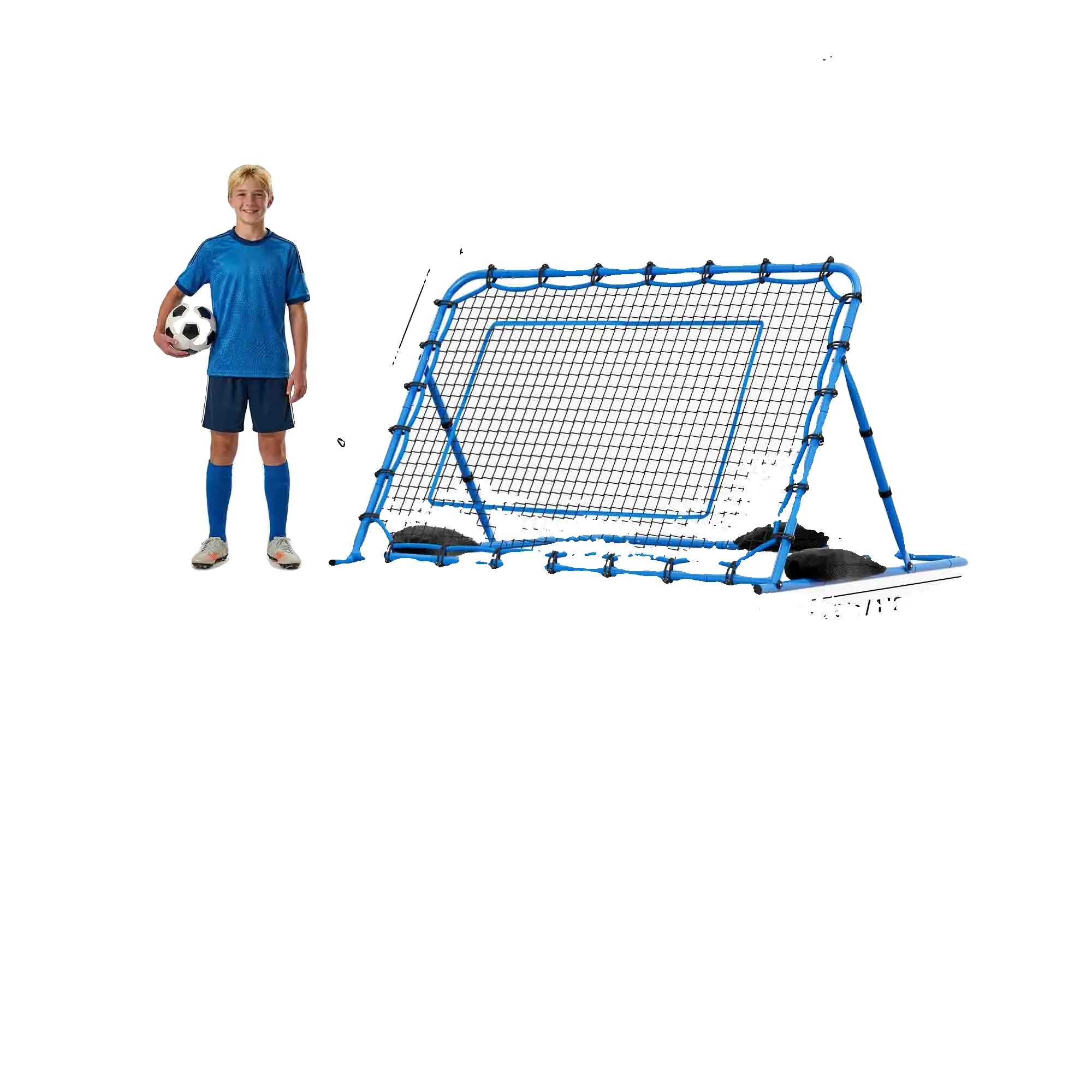 Fußball-rückprallnetz, Verstellbare Winkel, Langlebige Konstruktion, 6 X 4 Ft