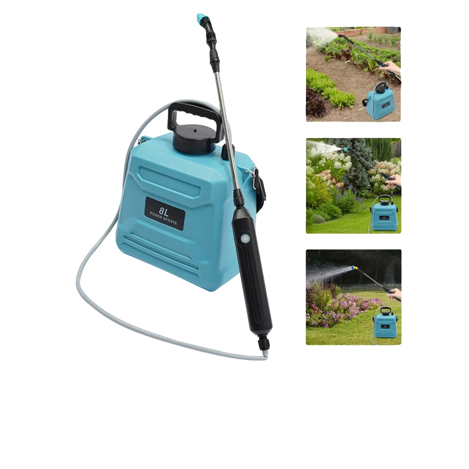 Sprühgerät, Teleskopdesign, Hochleistungsmotor, Blau