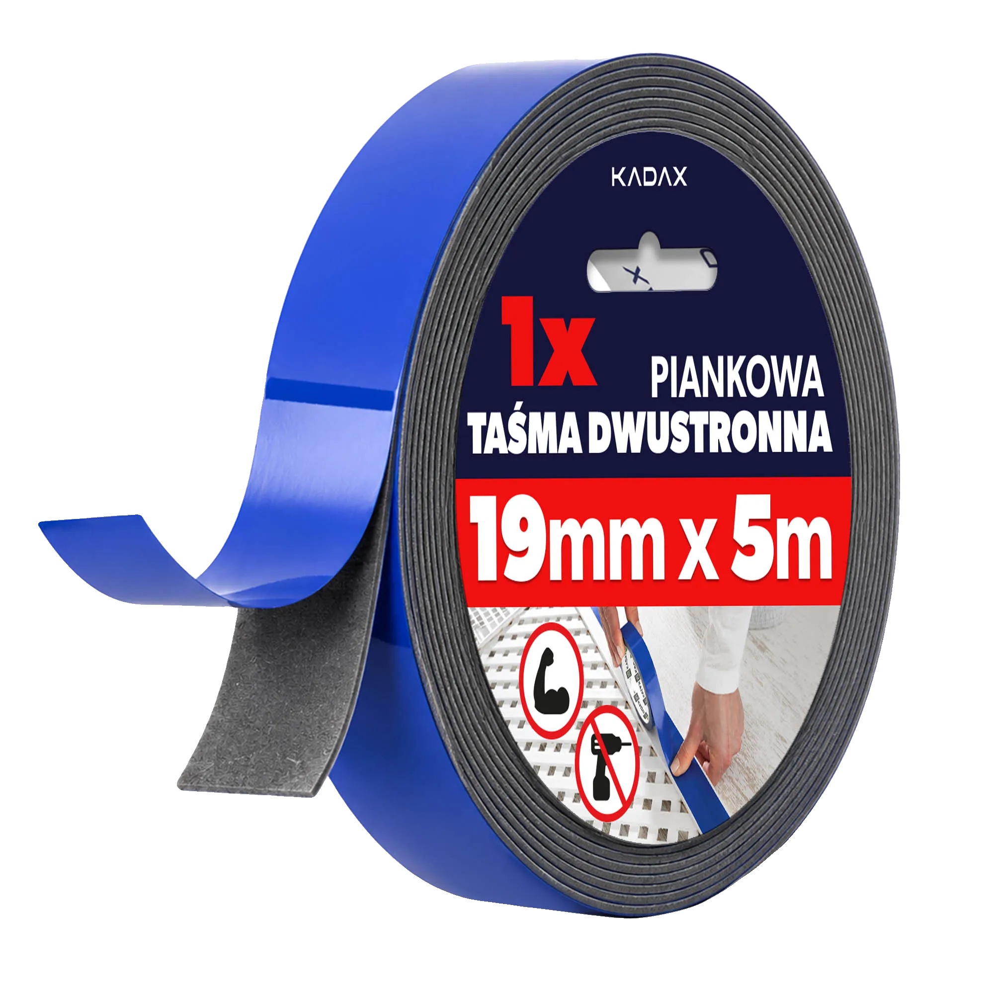 Schaumband, Doppelseitiges Klebeband, Uv-beständig, Blau