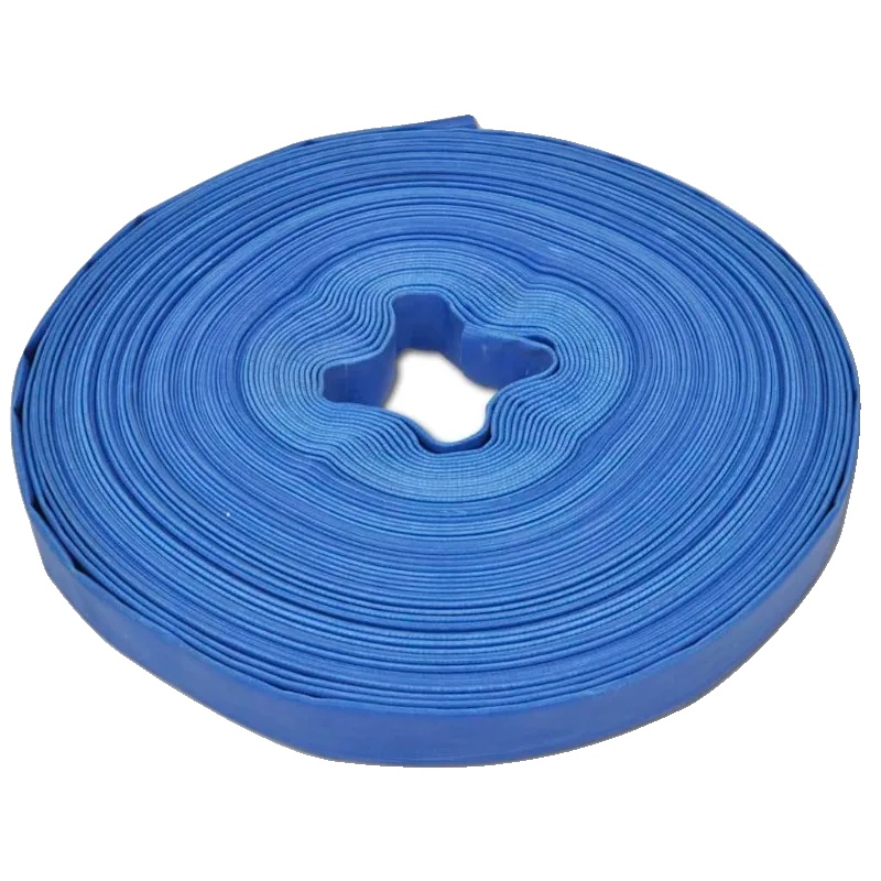 Pvc Layflat Schlauch, 100m Länge, Leichtes Design, Blau