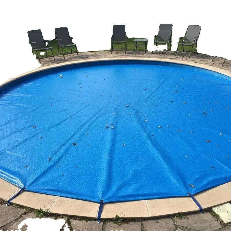 Poolabdeckung, 488 Cm Durchmesser, Langlebiges Pe-material, Blau