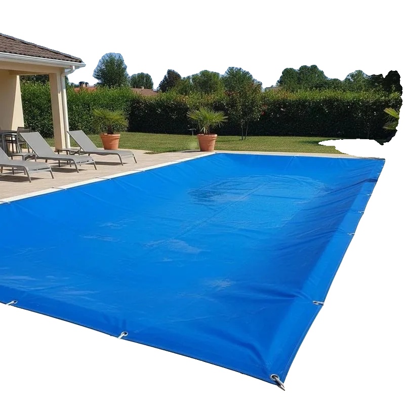 Schwimmbadabdeckung, Langlebiges Material, Uv-beständig, Blau