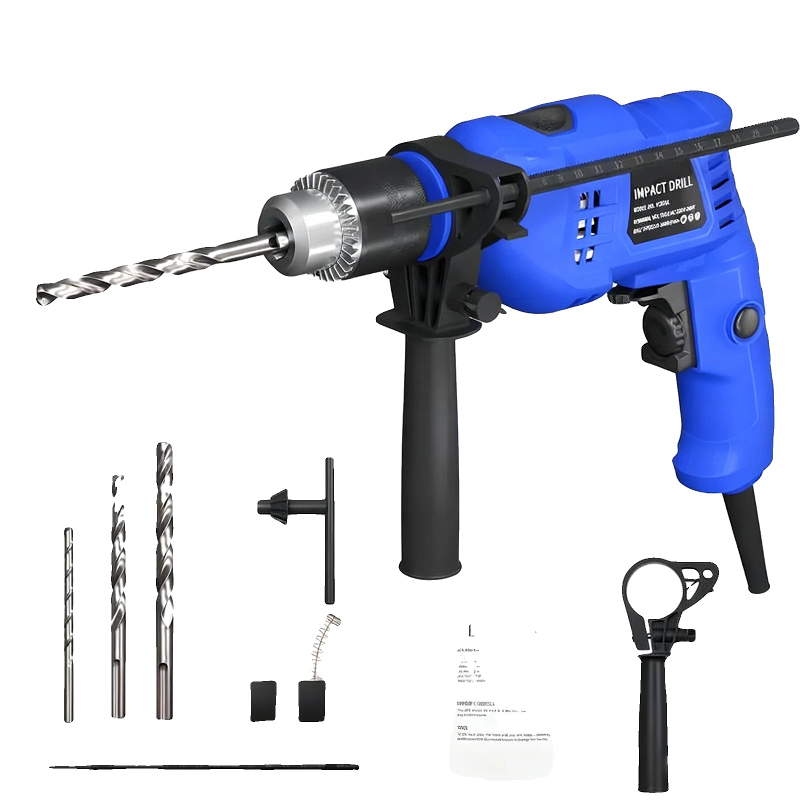Elektrohammerbohrer, 850w Leistung, Variable Geschwindigkeit, Blau