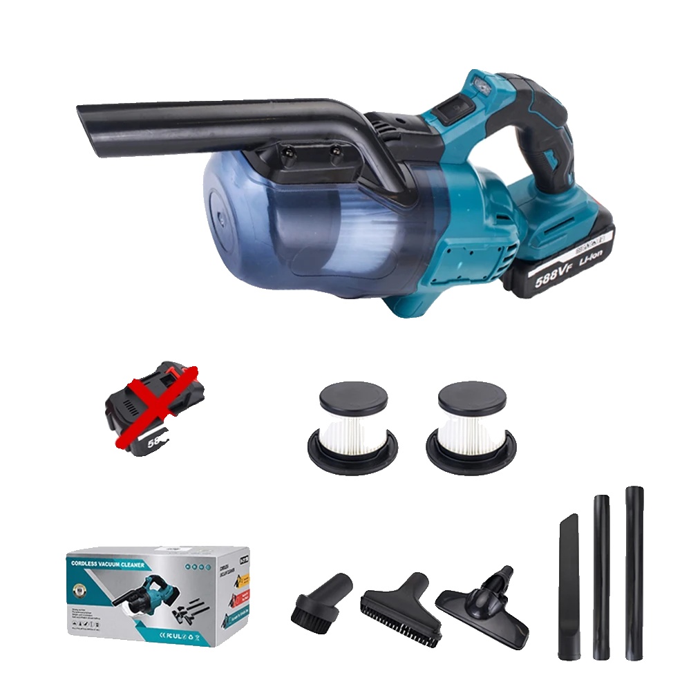Elektrischer Staubsauger, Starke Saugleistung, Kabellos Und Tragbar, Keine Batterie Blau, 100v-240v Eu Stecker-c