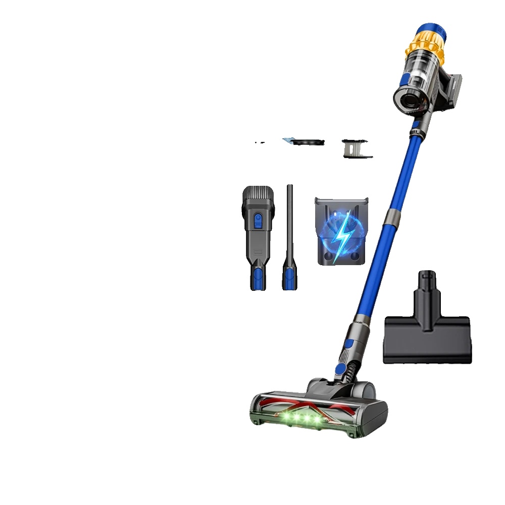 Kabelloser Staubsauger, 650w Saugkraft, Abnehmbare Batterie, V22 Blau, Eu