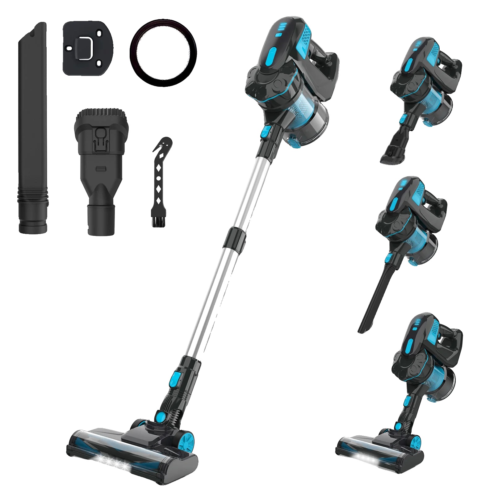 Staubsauger, Starke Saugkraft, Leichtes Design, Blau, Eu