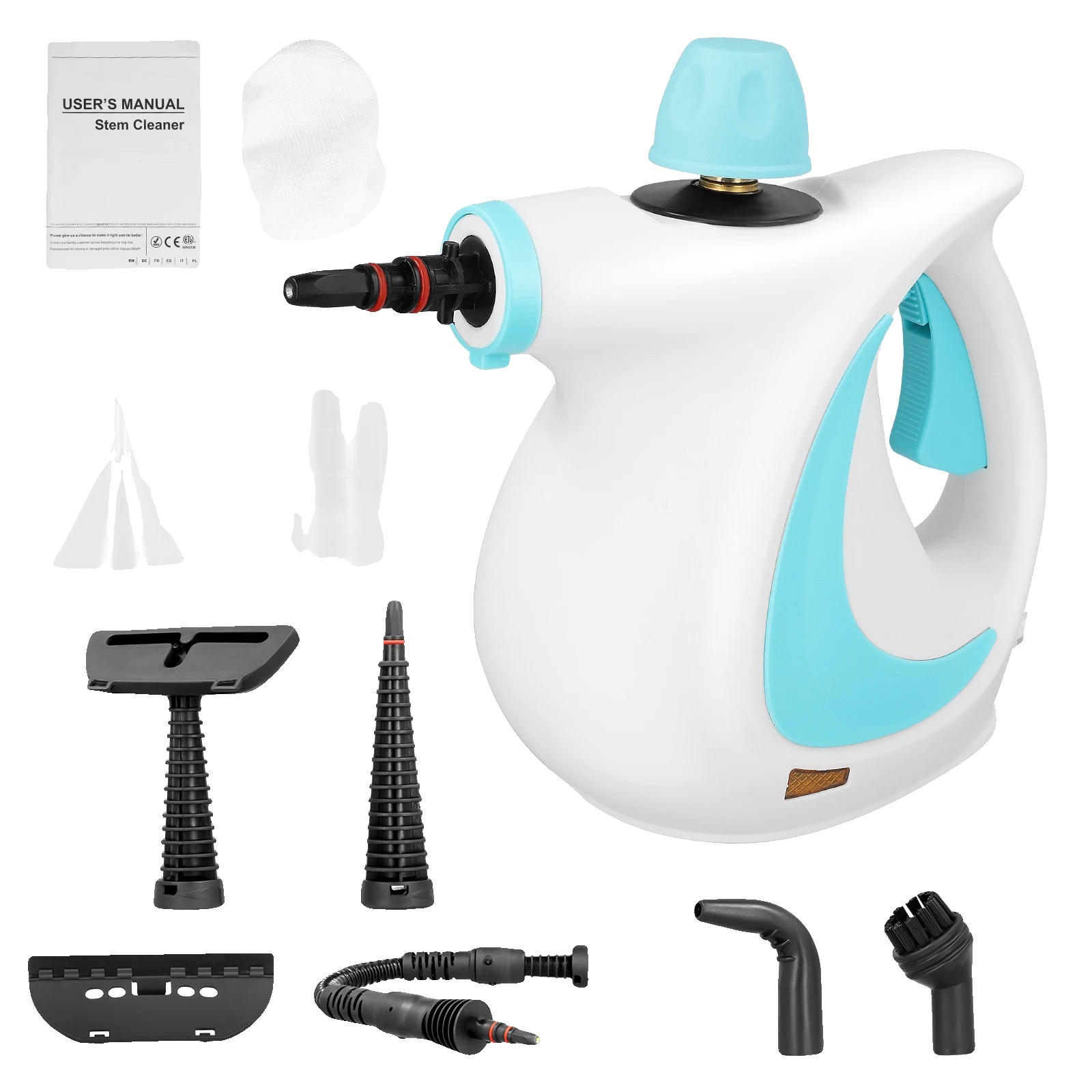 Dampfreiniger, Hochtemperatur, Mehrzweck-zubehörset, Blau