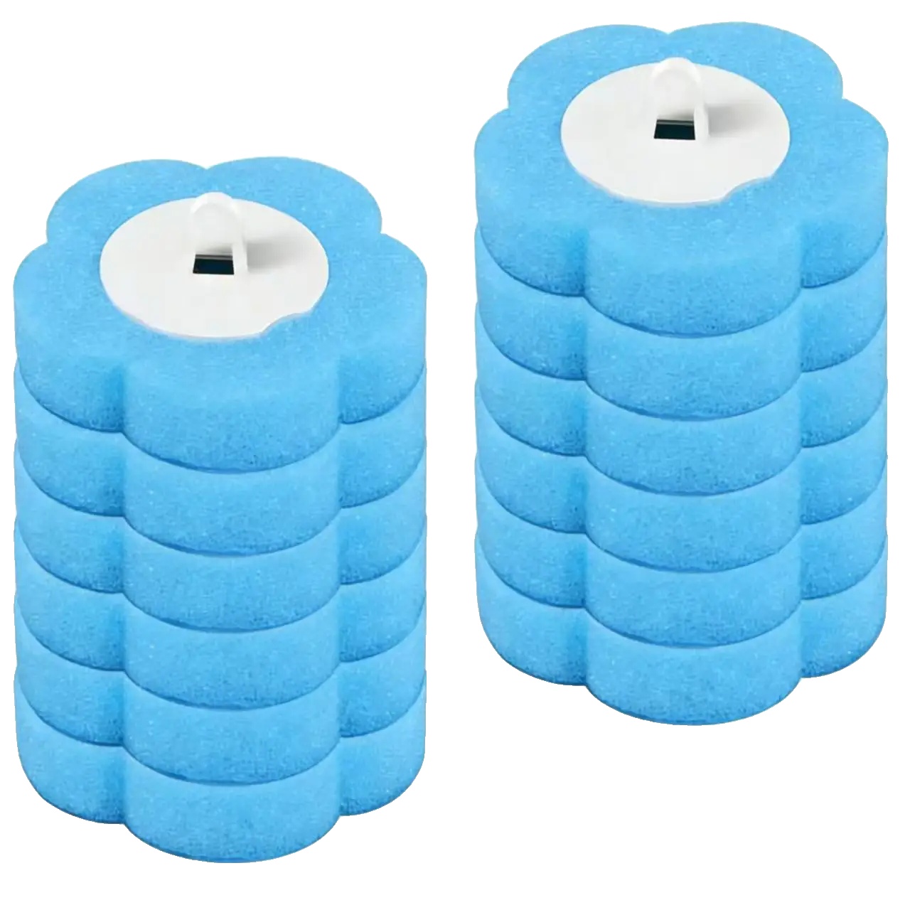 Toilettenbürste, Einweg-ersatzköpfe, Hygienischer Halter, Blau 12pcs