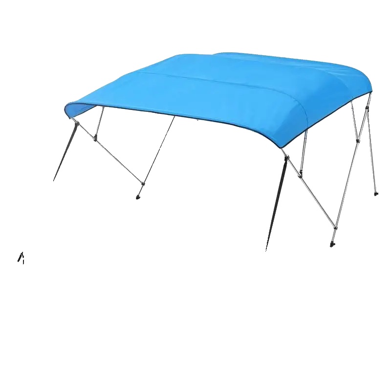 Bimini-top, 600d Polyestergewebe, Aluminiumlegierungsrahmen, 243 Cm X 137 Cm, Verstellbare Höhe 200-213 Cm, Komplett Mit Zubehör