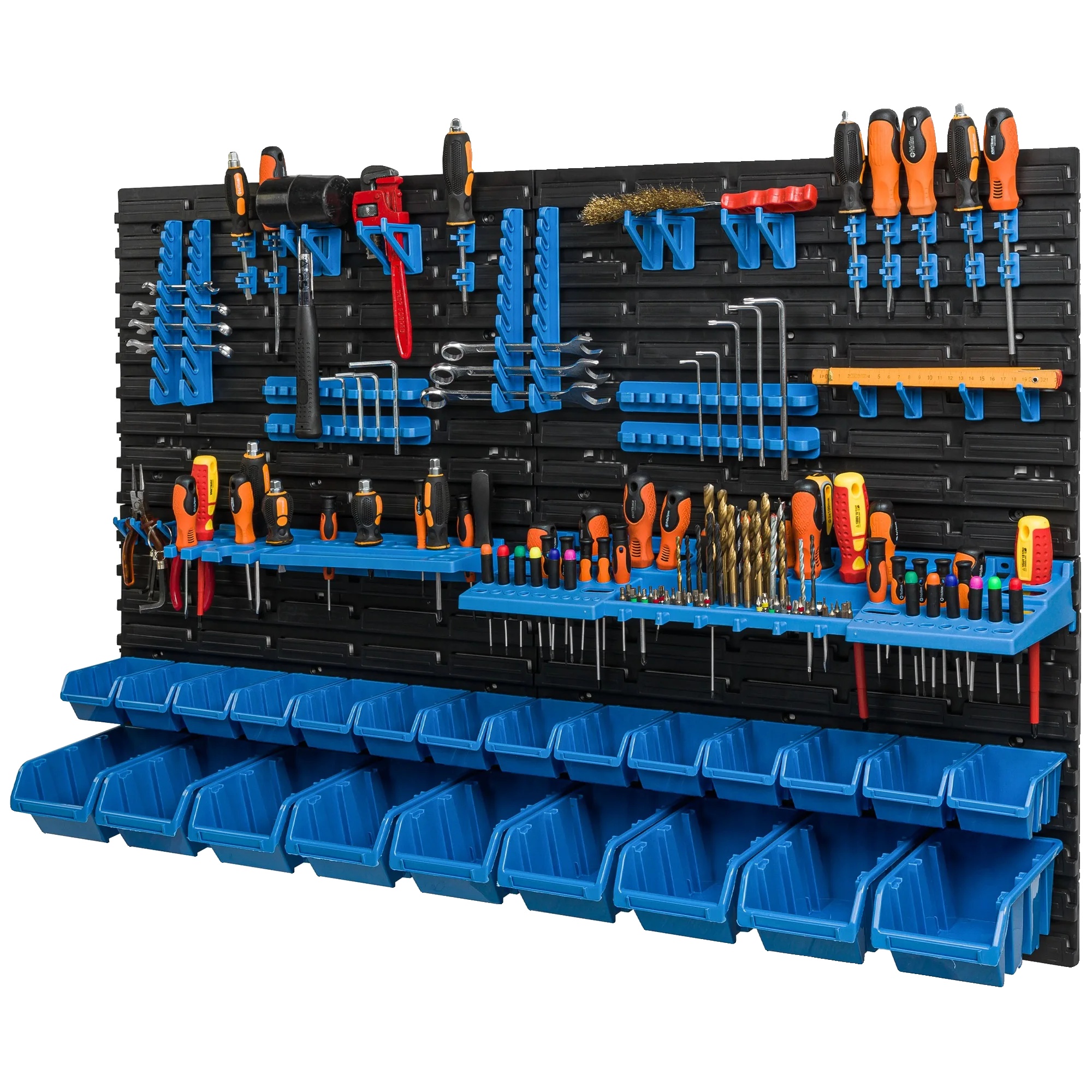 Werkstatt-board-werkzeug, 115,8 X 78 Cm, 23 Küvetten, Kunststoffmaterial, Mobile Einrichtung, Wandmontierbar
