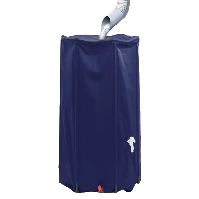 Wassertank, 100 Liter Kapazität, Faltbarer Wasserhahn, Blau