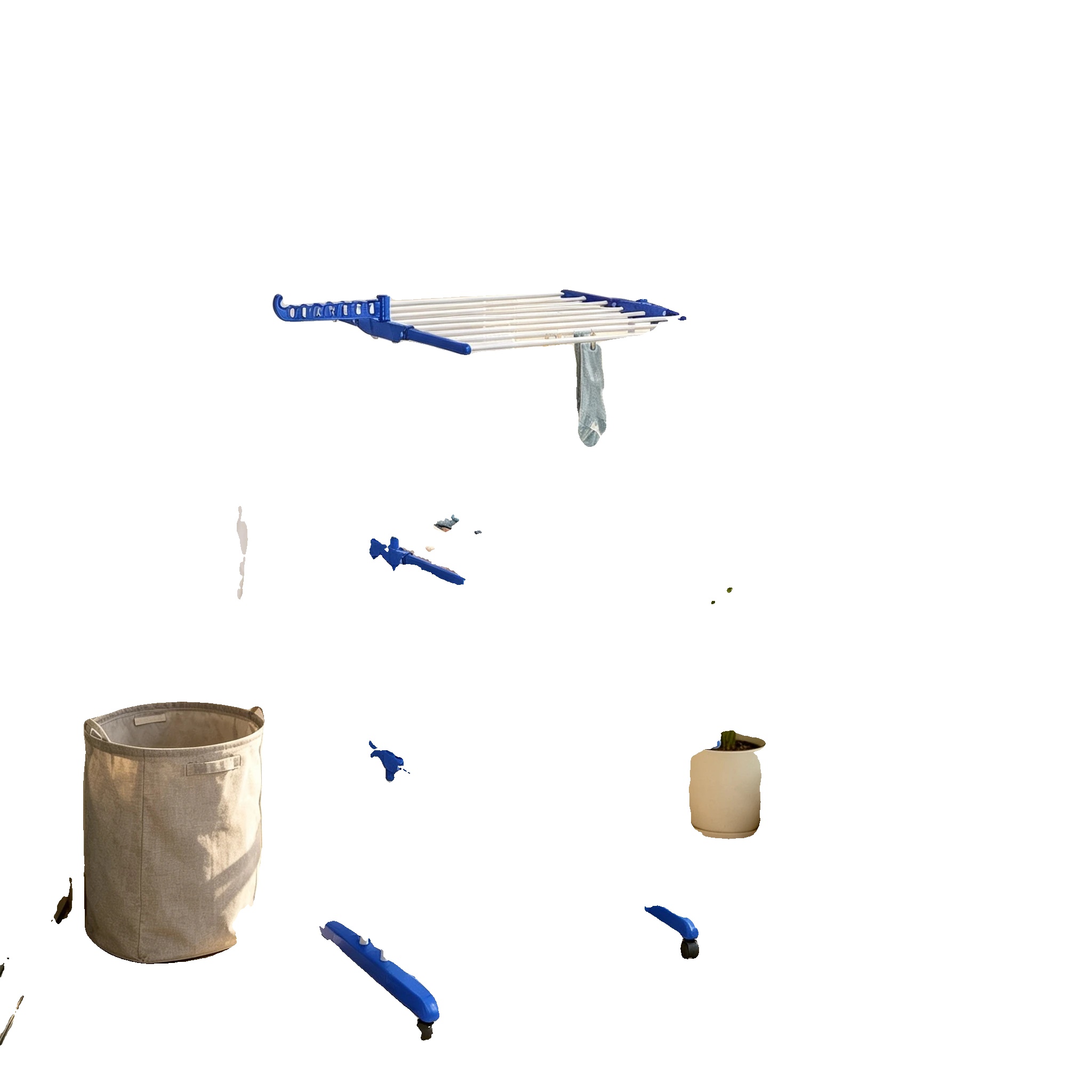 Wäscheständer, Pp-material, 102 Cm X 62 Cm X 32,5 Cm, Große Kapazität, Tragbares Design, Für Innen- Und Außenbereich